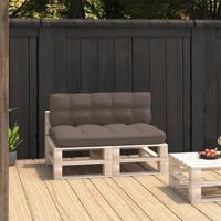 vidaXL Bankkussens pallet 2 st taupe - thumbnail