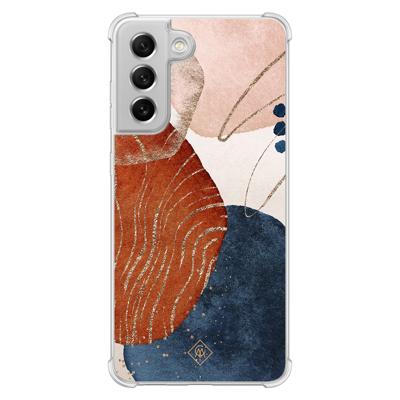 Samsung Galaxy S21 FE shockproof hoesje - Abstract terracotta