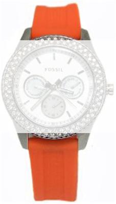 Horlogeband Fossil ES3306 Silicoon Oranje 18mm Horlogeband Fossil ES3306 Silicoon Oranje 18mm