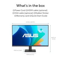 ASUS Eye Care VA279HG 16 9 FHD - Flatbildscherm (TFT/LCD) - 68,6 cm (90LM04J1-B02371) - thumbnail