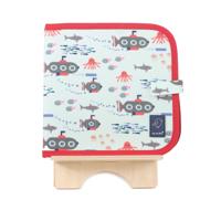 Jaq Jaq Bird krijtboek onderzeeër 20 cm blauw/rood 5 delig - thumbnail