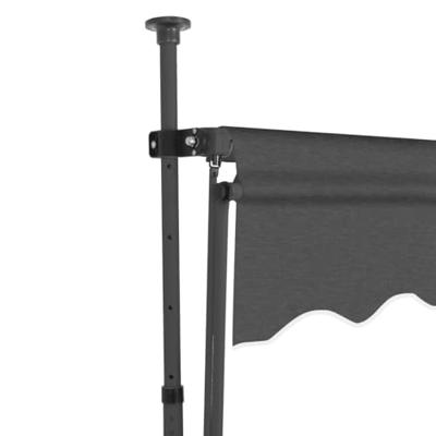 VidaXL Luifel handmatig uitschuifbaar met led 250 cm antracietkleurig