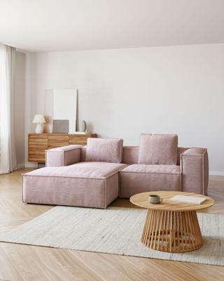 Kave Home Kussen 'Blok' Rib, 40 x 60cm, kleur Roze Kave Home Kussen 'Blok' Rib, 40 x 60cm, kleur Roze