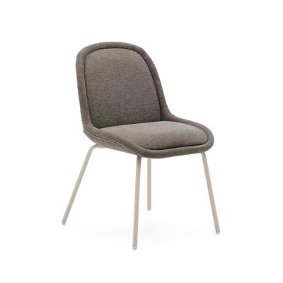 Kave Home Eetkamerstoel 'Aimin' Chenille, kleur Bruin Kave Home Eetkamerstoel 'Aimin' Chenille, kleur Bruin