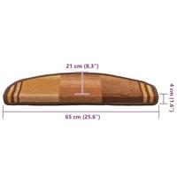VidaXL Trapmatten zelfklevend 10 st 65x21x4 cm bruin - thumbnail