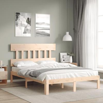 Bedframe zonder matras massief grenenhout 140x200 cm