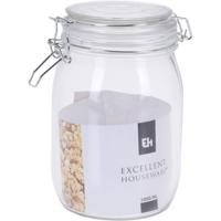 Excellent Houseware Glazen Voorraadpot met Klem 1L - thumbnail