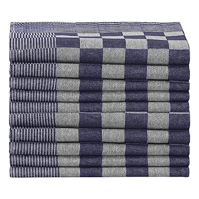 VidaXL Keukendoeken 50 st 50x70 cm katoen blauw en wit - thumbnail