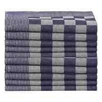 VidaXL Keukendoeken 50 st 50x70 cm katoen blauw en wit - thumbnail