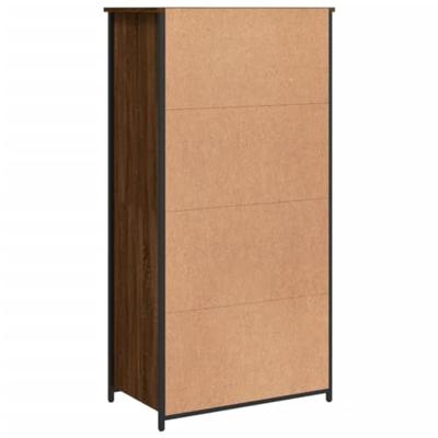 Hoge kast 62x36x121,5 cm bewerkt hout bruin eikenkleur