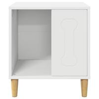 Hondenhuis Wit 44 x 42 x 49 cm Bewerkt hout - thumbnail