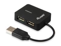 Equip USB-Hub USB 2.0-hub 2 poorten Zwart - thumbnail