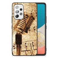 Samsung Galaxy A53 Silicone Back Case Bladmuziek - thumbnail