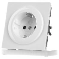 Gira wandcontactdoos 1-voudig met randaarde en kinderbeveiliging zuiverwit
