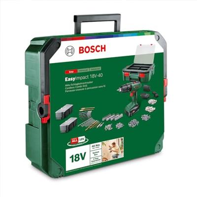 Bosch Home and Garden 06039D810D Accu-klopboor/schroefmachine 18 V 1.5 Ah Li-ion Incl. 2 accus, Incl. lader, Incl. koffer, Incl. accessoires Bosch Home and Garden 06039D810D Accu-klopboor/schroefmachine 18 V 1.5 Ah Li-ion Incl. 2 accus, Incl. lader, Incl. koffer, Incl. accessoires