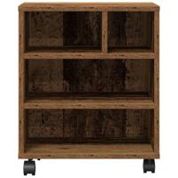 VidaXL Printerstand met opslag oud hout 41 x 32 x 48 cm bewerkt hout - thumbnail