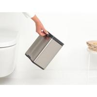Brabantia Bo afvalemmer 4 liter met kunststof binnenemmer matt steel fingerprint proof - thumbnail