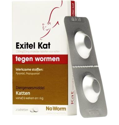 No Worm Exitel kat tegen wormen 4 tabletten - thumbnail
