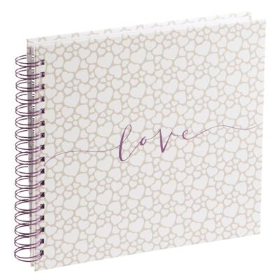 Hama 00003832 Ringbandalbum (b x h) 28 cm x 24 cm Wit, Roze 40 bladzijden