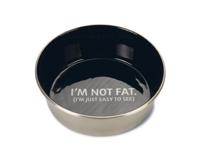 Beeztees voer- en drinkbak not fat - hond - rvs - zwart - 20cm - thumbnail