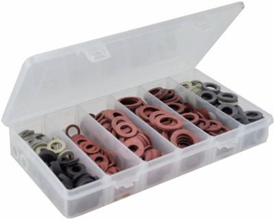 Saqu Pakkingsassortiment fiber- en rubberringen 550 stuks