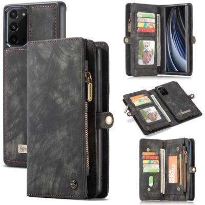 Caseme - vintage 2 in 1 portemonnee hoes - Samsung Galaxy Note 20 - Zwart Caseme - vintage 2 in 1 portemonnee hoes - Samsung Galaxy Note 20 - Zwart