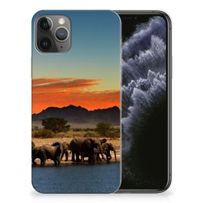 Apple iPhone 11 Pro TPU Hoesje Olifanten Apple iPhone 11 Pro TPU Hoesje Olifanten