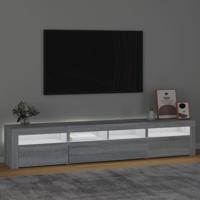 Tv-meubel met LED-verlichting 210x35x40 cm grijs sonoma eiken - thumbnail