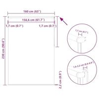 VidaXL Rolgordijn verduisterend 160x230 cm stofbreedte 156,6 cm - thumbnail