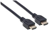 Manhattan 353977 HDMI-kabel HDMI Aansluitkabel HDMI-A-stekker, HDMI-A-stekker 10.00 m Zwart 4K UHD, UL gecertificeerd - thumbnail