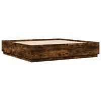 Bedframe met LED-verlichting gerookt eikenkleurig 200x200 cm - thumbnail