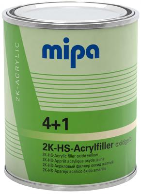 Mipa acryl filler "4+1 hs" 4+1 acrylic filter hs 1l oxidyellow