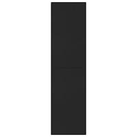 Boekenkast/kamerscherm 155x24x160 cm bewerkt hout zwart - thumbnail