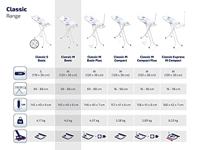 LEIFHEIT 72577 Classic M Basic strijkplank, strijkplank 120x38 cm, in hoogte verstelbaar met vaste strijkplankhouder - thumbnail