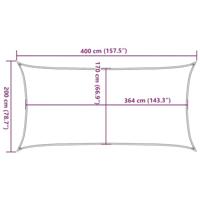 VidaXL Zonnezeil 4x2 m 100% polyester oxford zandkleurig - thumbnail