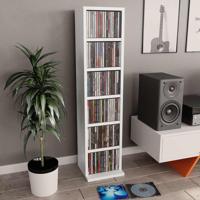 VidaXL Cd-kast 21x20x88 cm bewerkt hout wit - thumbnail