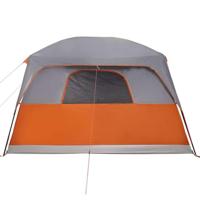 VidaXL Gezinstent 10-persoons waterdicht grijs en oranje - thumbnail
