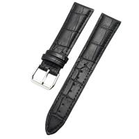 By Qubix - Compatible met Garmin Lily 2 - Crocodile leren bandje - Zwart - Compatible Garmin bandje - thumbnail