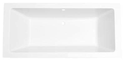 Wiesbaden Santino SQ inbouw duo ligbad 180x80x49 cm acryl glans wit