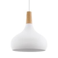 Eglo Moderne hanglampSabinar 28cm wit met houtbruin - 901178 - thumbnail