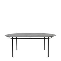 HKliving ovale eettafel zwart - thumbnail