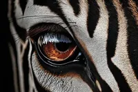 Alexsar Art schilderij Deco panel zebra oog 90x60cm - thumbnail