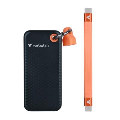 Verbatim Pocket 2 TB Externe SSD harde schijf USB-C 3.2 Gen 2 Zwart, Oranje 32197 Verbatim Pocket 2 TB Externe SSD harde schijf USB-C 3.2 Gen 2 Zwart, Oranje 32197