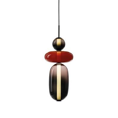 Bomma Pebbles Small Hanglamp - Configuratie 1 - Zwart - rood Bomma Pebbles Small Hanglamp - Configuratie 1 - Zwart - rood