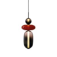 Bomma Pebbles Small Hanglamp - Configuratie 1 - Zwart - rood - thumbnail