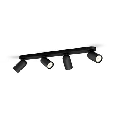 Philips SpotlampPongee 4-lichts zwart - 5058430PN