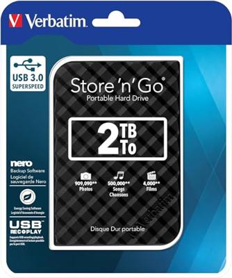 Verbatim Store n Go 2 TB Externe harde schijf (2,5 inch) USB-A 3.2 Gen 1 Zwart 53195 Verbatim Store n Go 2 TB Externe harde schijf (2,5 inch) USB-A 3.2 Gen 1 Zwart 53195