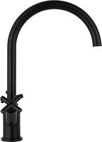 Job Accross keukenmengkraan tweegreeps met draaibare uitloop incl. aansluitslangen en filterstopkranen brons zwart - thumbnail