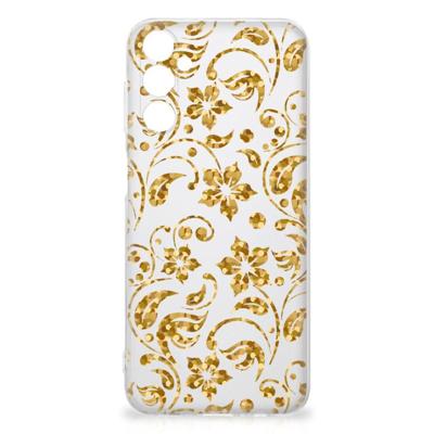 Samsung Galaxy M14 | TPU Case | Gouden Bloemen Samsung Galaxy M14 | TPU Case | Gouden Bloemen