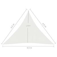 VidaXL Zonnezeil 160 g/m² 4,5x4,5x4,5 m hdpe wit - thumbnail